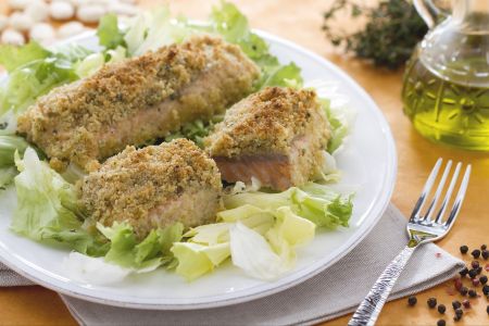 Gemarineerde zalm uit de oven