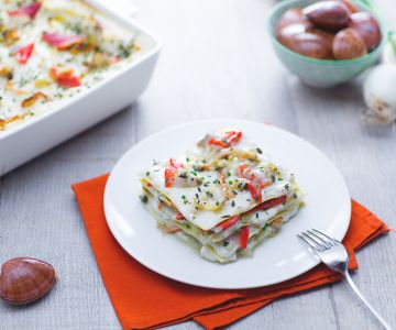Lasagne met venusschelpen
