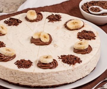 Banaan en chocoladetaart