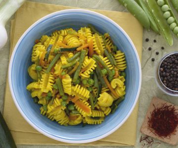 Radiatoren met groenten en saffraan