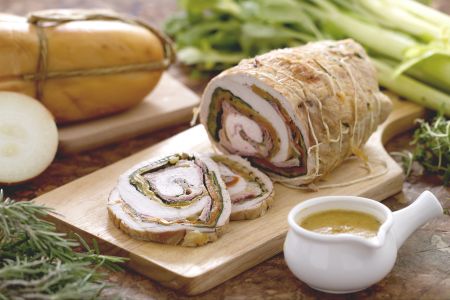 Koude kalkoenbraadstuk