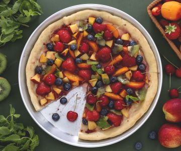 Zoete fruitpizza