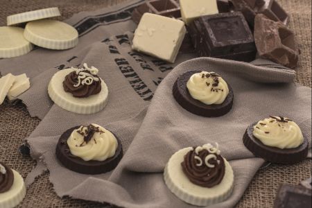 Torteletten met dubbele chocoladecrème