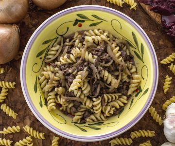 Fusilli met kippenlevertjes