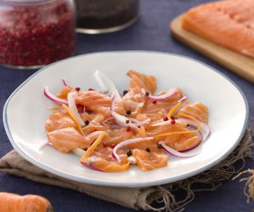 Zalm in zoetzuur met julienne van groenten