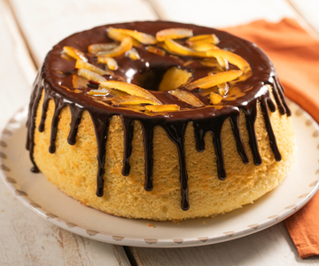 Sinaasappel-en-chocolade chiffon cake