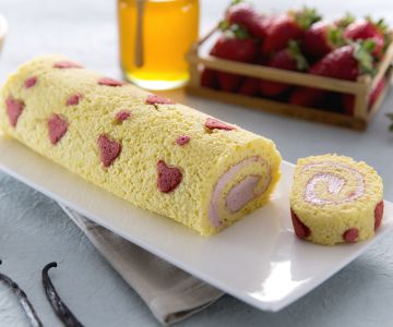 Vanille-en-aardbeirol
