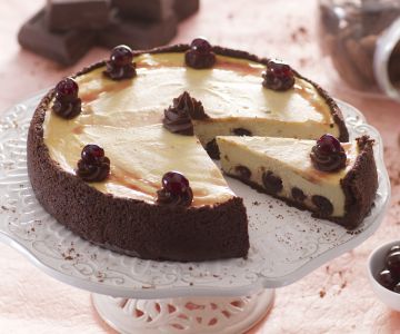 Ricotta en kersen cheesecake