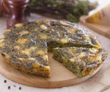 Frittata van wilde hop