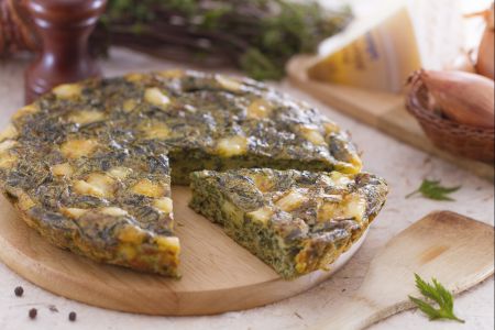 Frittata van wilde hop
