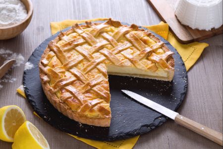 Citroentaart met ricotta