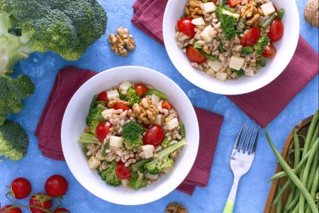 Farro salade met groente