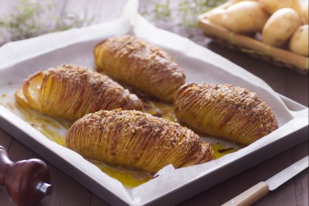 Hasselback aardappelen