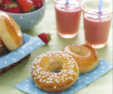 Gebakken Donuts met Milkshake