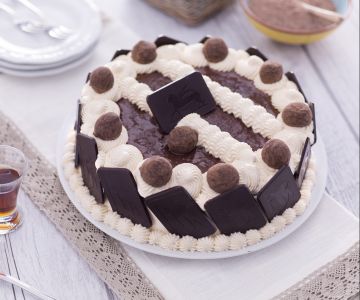 Chocoladetaart met Zabaglione-room