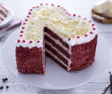Red Velvet Hart met Koffiemousse