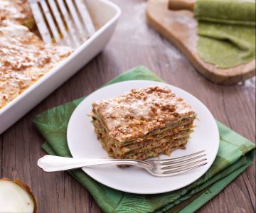 Groene lasagne met Bolognese saus
