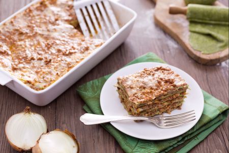Groene lasagne met Bolognese saus