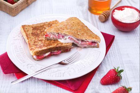 Franse toast met aardbeien en mascarpone