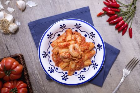 Rigatoni met pajata