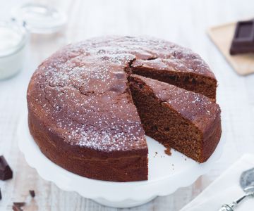 Chocoladetaart met zure room