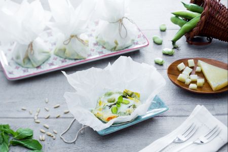 Tortilla's met tuinbonen en kaas