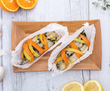 Zeebaars in Papillot met Citrusgeur