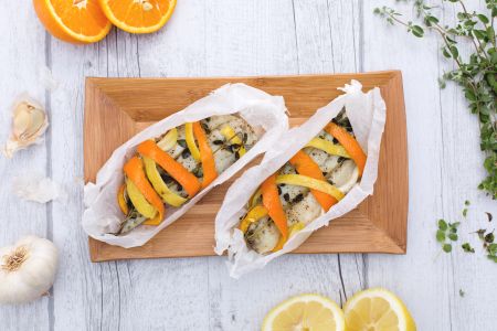 Zeebaars in Papillot met Citrusgeur