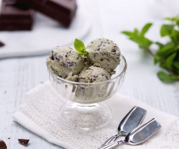 Munt en chocolade-ijs