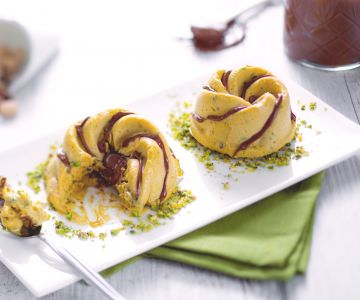 Pistache en Nutella ijstaart