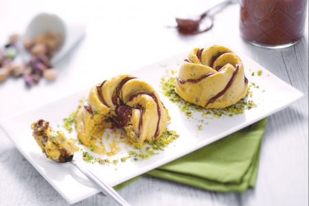 Pistache en Nutella ijstaart