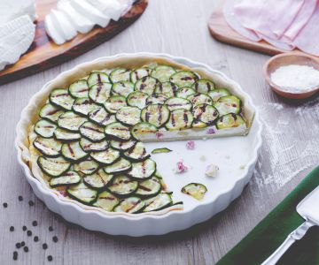 Hartige taart met ricotta en courgette