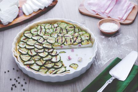 Hartige taart met ricotta en courgette