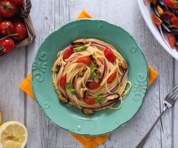 Spaghetti met mosselen op Catalaanse wijze
