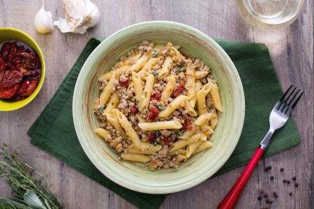 Penne met kalkoen ragout