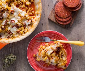 Timballo met 'nduja en cacio silano