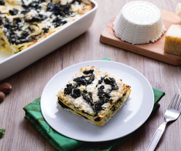 Lasagne met ricotta en brandnetels