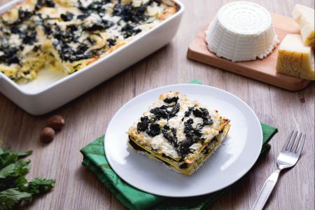 Lasagne met ricotta en brandnetels