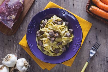 Tagliatelle met eend