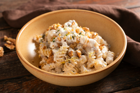 Pasta met ricotta en walnoten