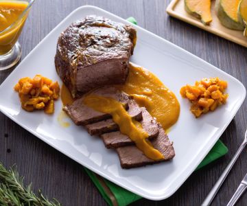 Gestoofd rundvlees met pompoen