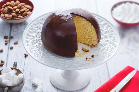 Abruzzese dessert met amandelen en chocolade