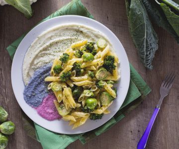 Penne met vijf soorten kool