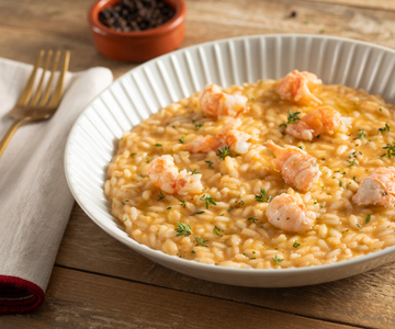 Risotto met garnalenroom