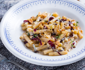 Pasta met radicchio en gorgonzola