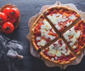 Pizza met volkorenmeel