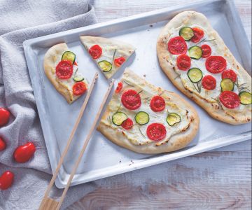 Tomaat en ricotta focaccia