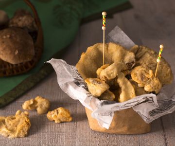 Gefrituurde paddenstoelen