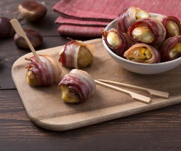 Kastanjehapjes met bacon