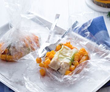 Kabeljauw in preiblad